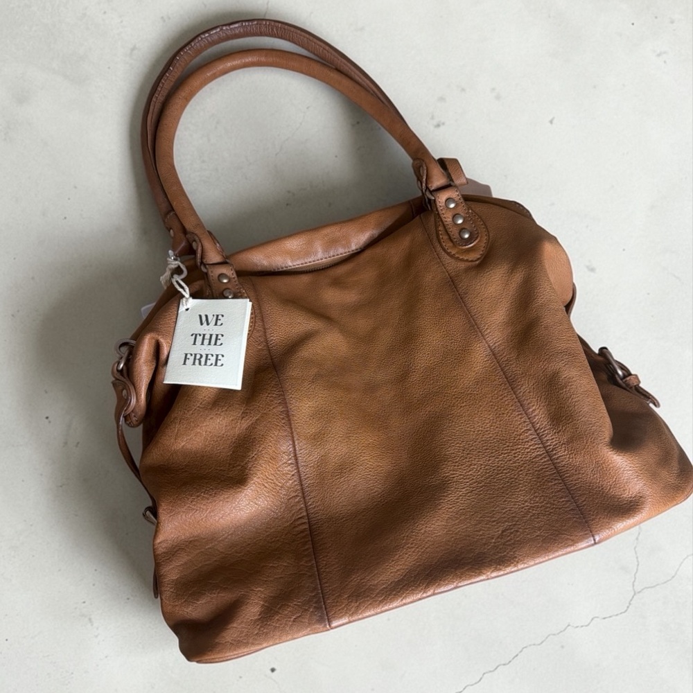 $248! FREE PEOPLE WE THE FREE EMERSON TOTE Saddle NEW - Picture 13 of 13